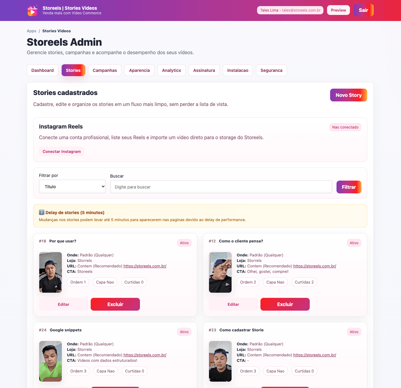 Imagem 5 do projeto Storeels | Video Commerce para Ecommerce
