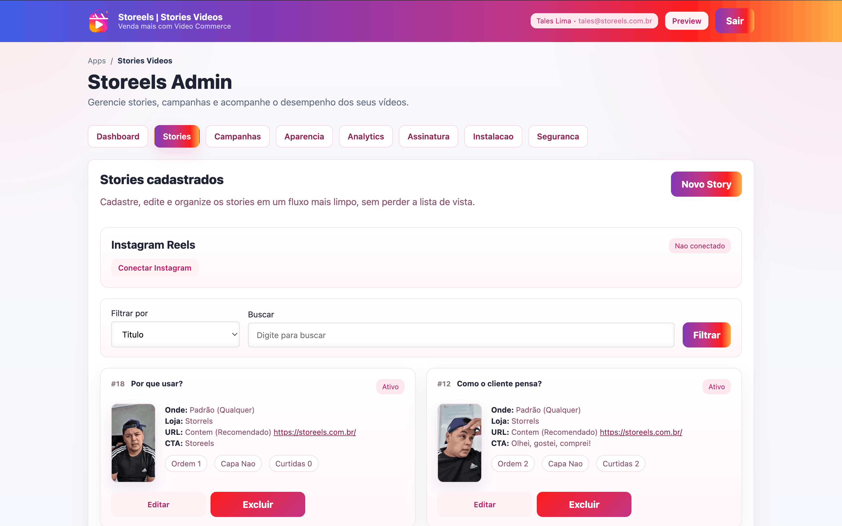 Imagem 7 do projeto Storeels | Video Commerce para Ecommerce