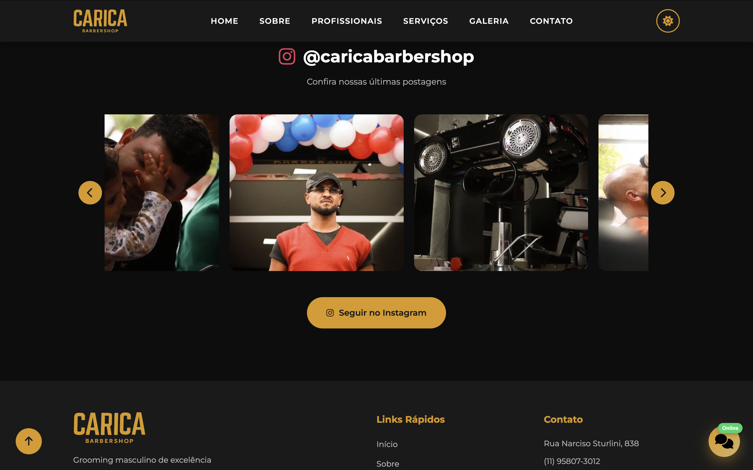 Imagem 8 do projeto Carica BarberShop | Site Institucional Premium
