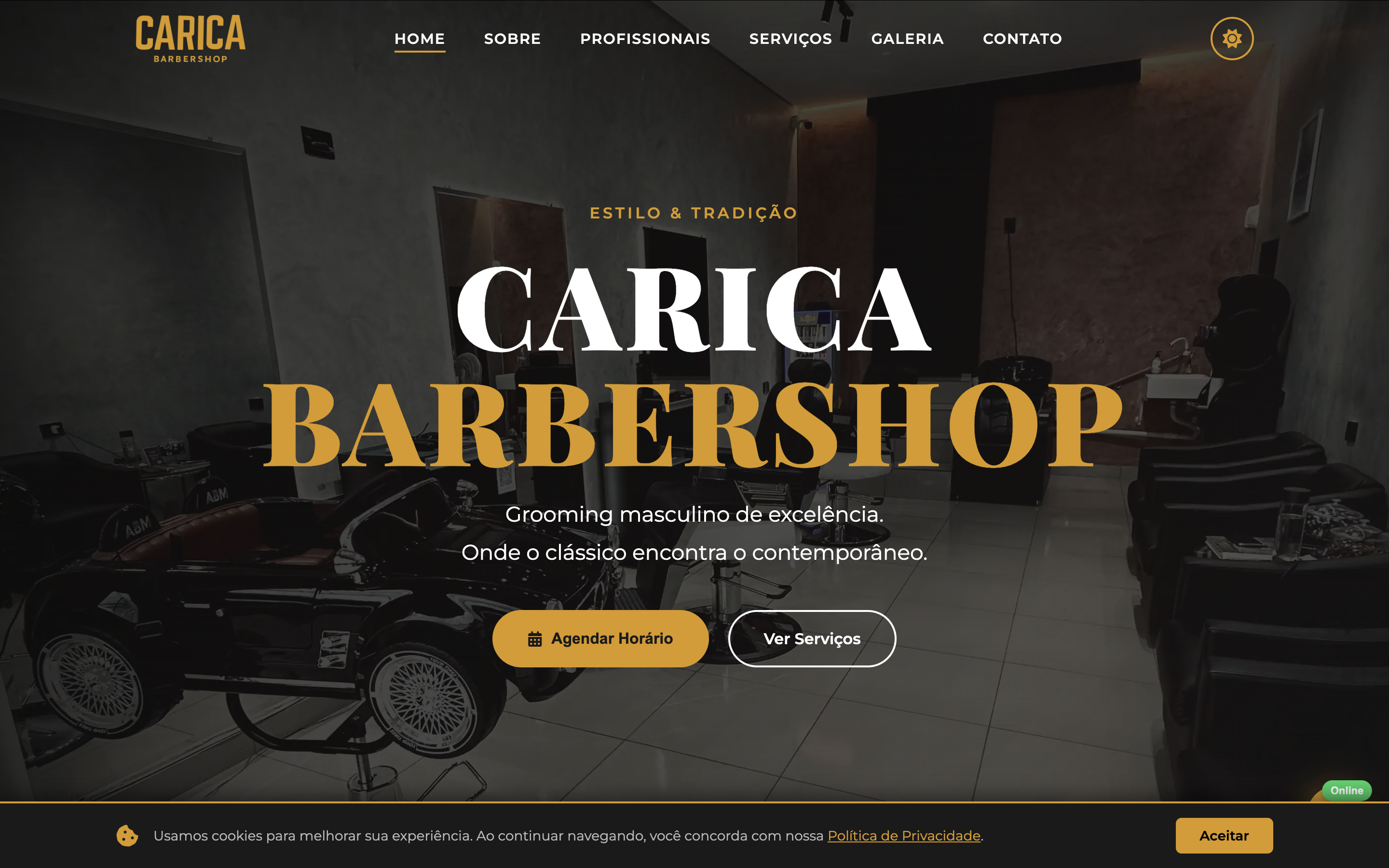 Imagem 2 do projeto Carica BarberShop | Site Institucional Premium