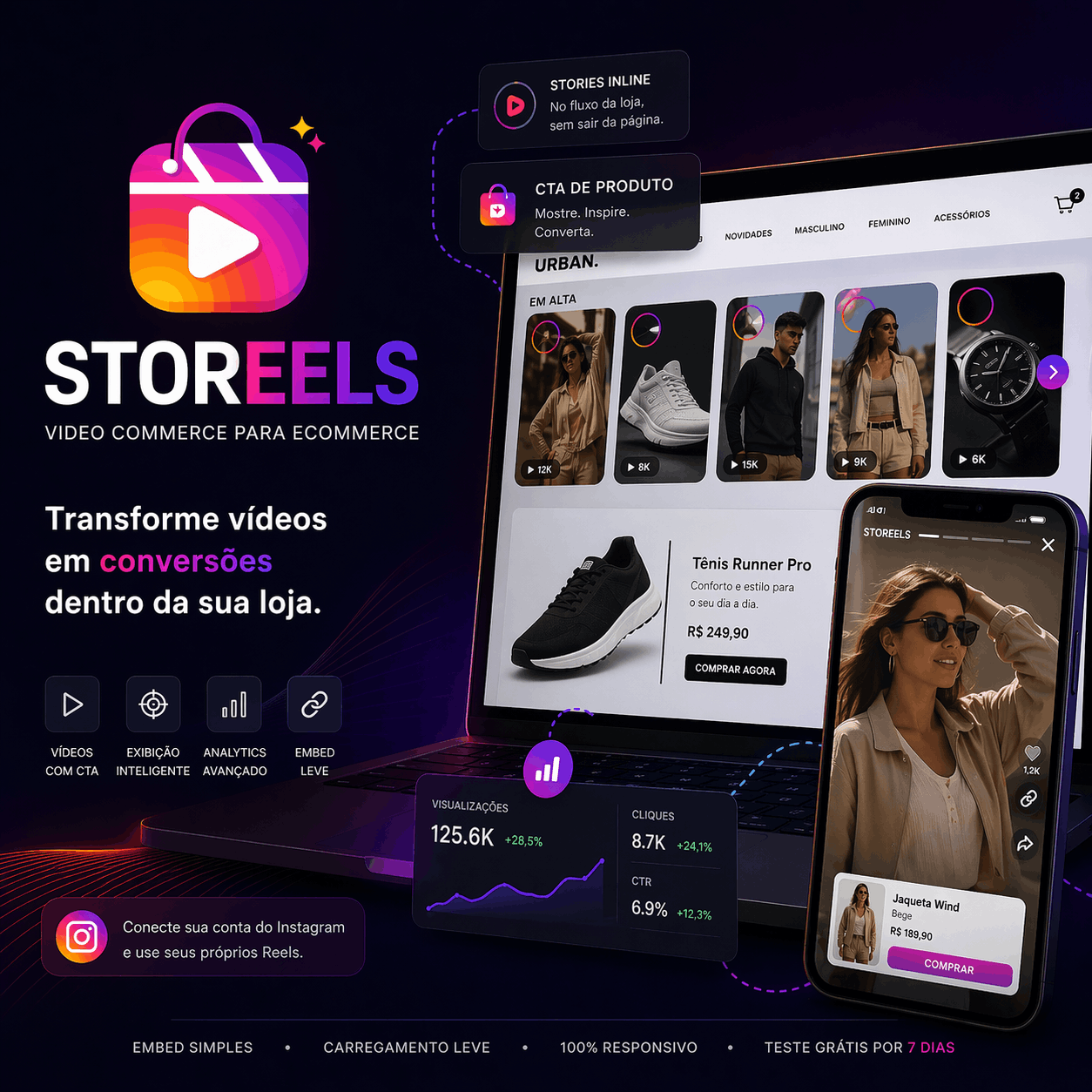 Imagem principal do projeto Storeels | Video Commerce para Ecommerce