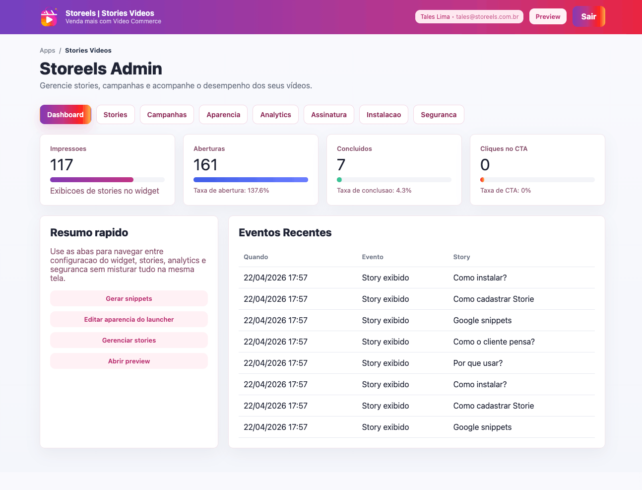 Imagem 2 do projeto Storeels | Video Commerce para Ecommerce