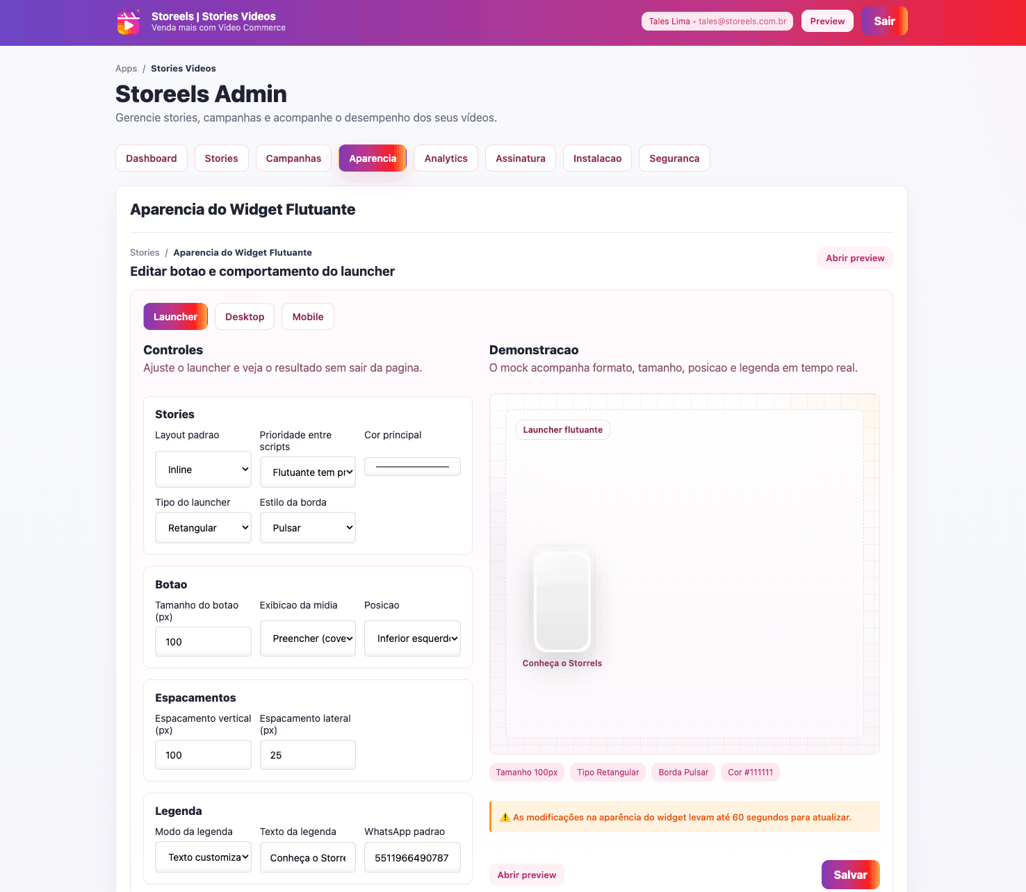 Imagem 4 do projeto Storeels | Video Commerce para Ecommerce
